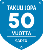 Sadex – Takuu jopa 50 vuotta